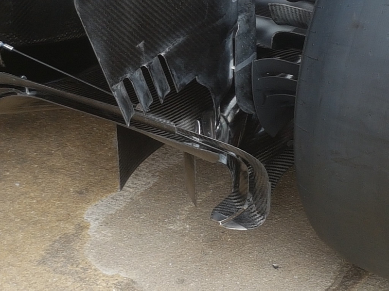 “Hard worked diffuser trailing edge, Merc #F1" @ScarbsTech